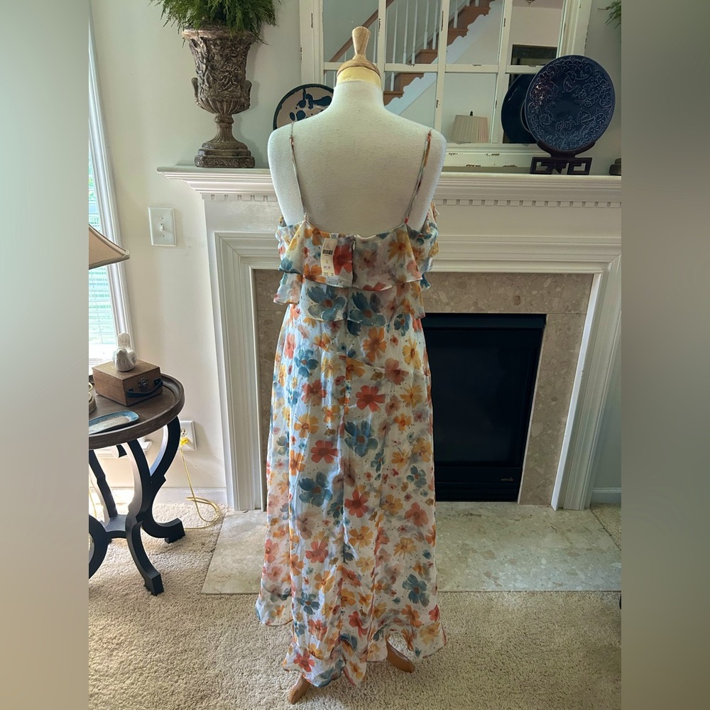 NWT Anthropologie Floral Ruffle Dress - Picture 9 of 12